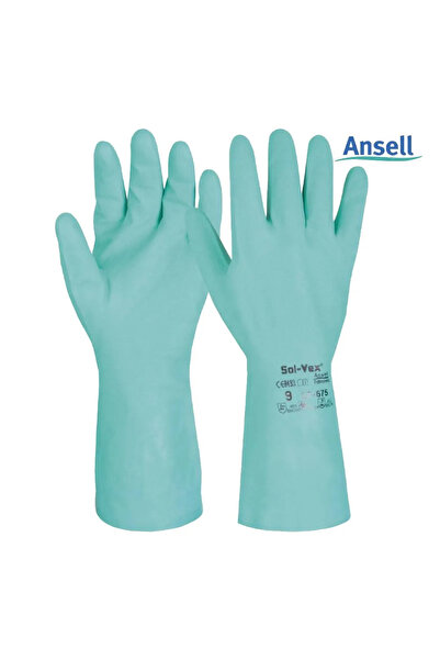 ANSELL Nitrile impregnated chemical protective gloves, water and impact resis...