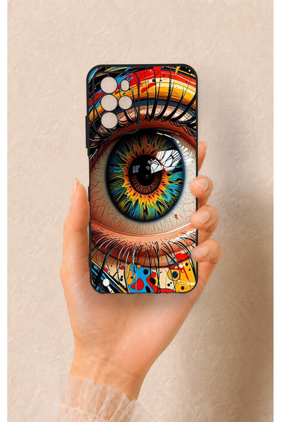 Vip Case Omix X700 Compatible Colorful Eye Doll Patterned Silicone Case