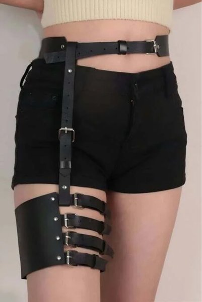 Angels Passion Seksi Deri Jartiyer Aksesuarı