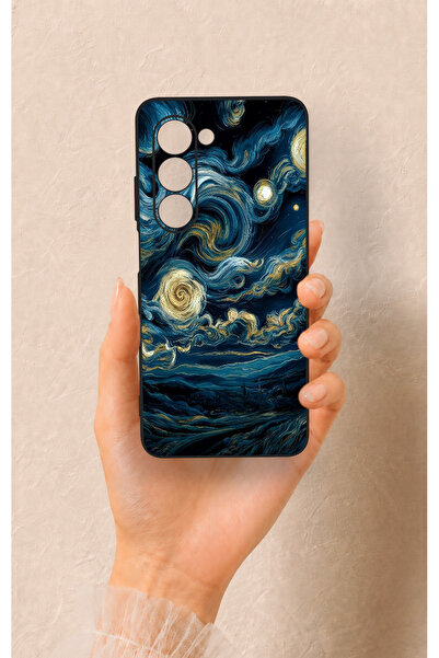 Vip Case Oppo A5 5G Uyumlu Yıldızlı Gece Desenli Silikon Kılıf