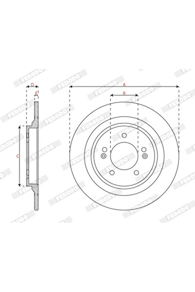 FERODO Set Discuri Frana Hyundai Grandeur/Kona Kia Niro 1/Optima/Soul 3 2015-...