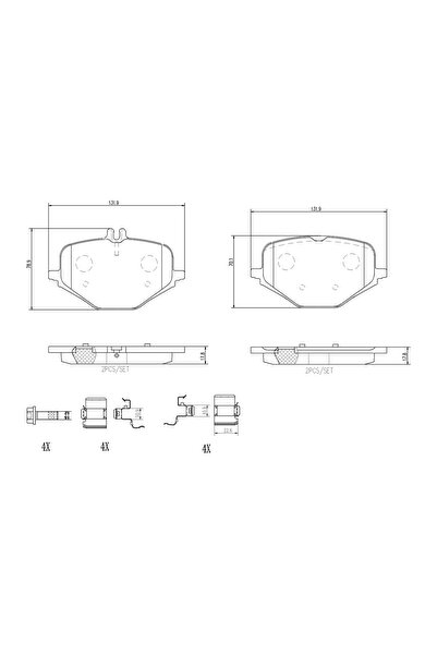 Brembo Set Placute Frana Frana Disc Mercedes-Benz G-Class/Gle 2018-2019