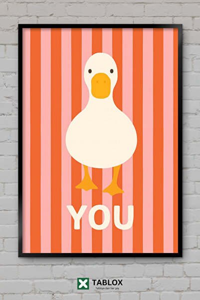 TABLOX Minimal Drawing Duck You Baby Cameră pentru copii Masă decorativă din ...