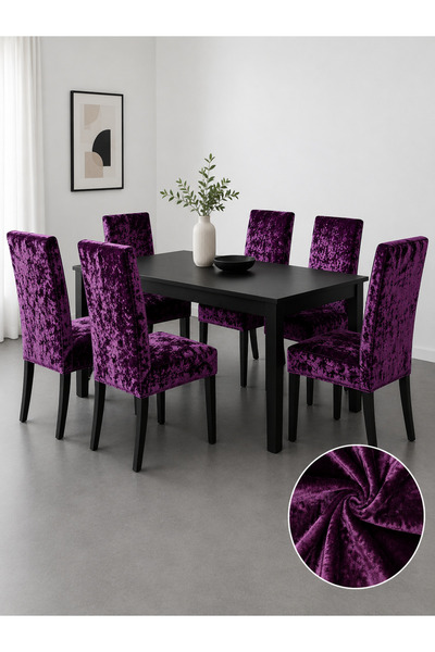 delfin HomeRoy Huse Catifea pentru Scaune – Set 6 Bucăți