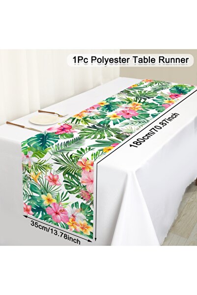Choice 01 Summer Hawaiian Floral Table Runner Flamingo Birthday Party Decor A...