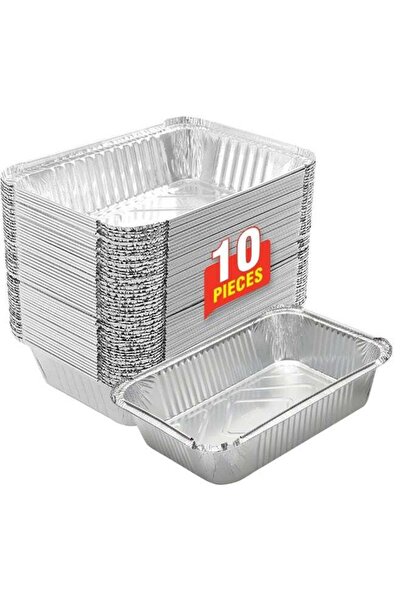 Duravel Disposable Aluminium Foil Food Storage Containers with Lids, Rectangu...