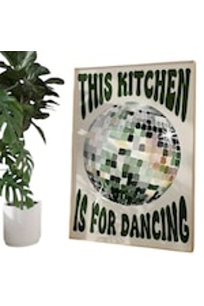 OEM Tablou de perete retro cu glob disco, dimensiuni 30*40 cm