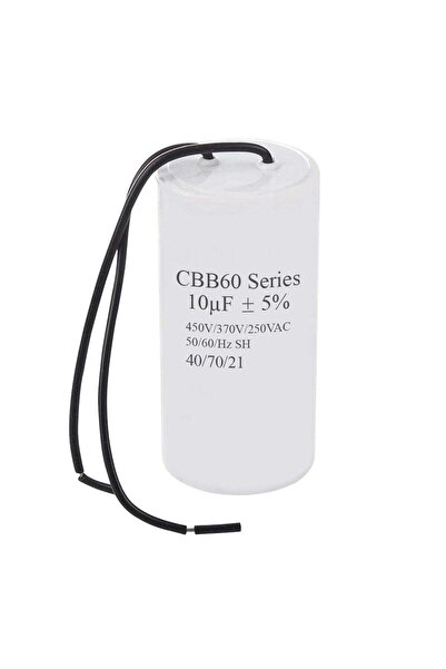 Duravel CBB60 Series Motor Run Capacitor, 10µF ±5%, 450V/370V/250VAC, 50/60Hz