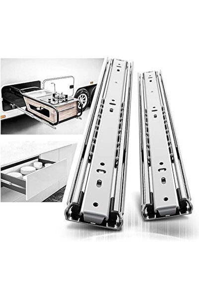 Duravel Heavy Duty Ball Bearing Drawer Slides, Steel Cabinet Rails, Full Exte...