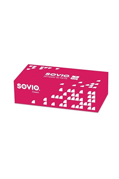 Sovio Servetele cutie, 2 straturi, albe, 150buc/set,