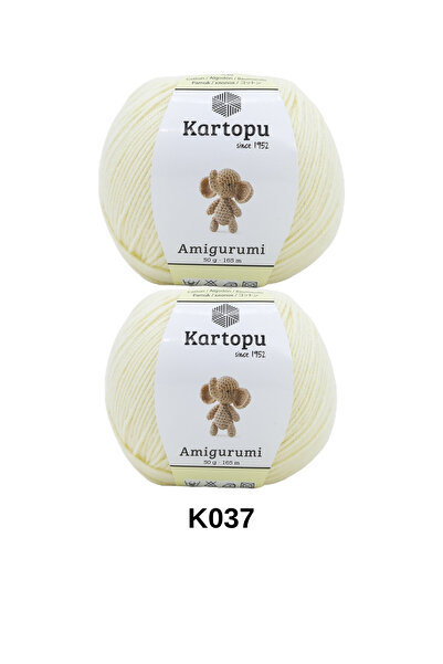 hobi dünyası evim 2 Pieces of Snowball Amigurumi Yarn 50 Grams 165 Meters Toy...