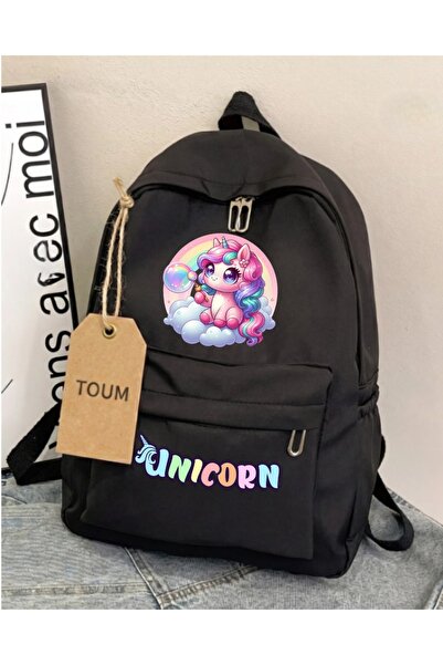 Toum Unicorn Printed Girls' School, Classroom, Course Backpack