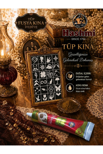 hennadibace Kına Kalıbı (GEÇİCİ DÖVME ŞABLONU) Tüp Hint Kınası Henna Tattoo S...