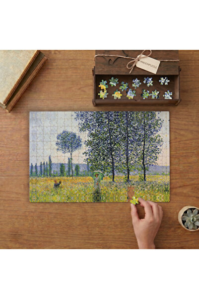 puntodizayn Claude Monet Kavaklar Altında Işıklar Tasarımı 240 parça Ahşap Pu...