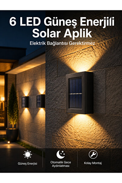 Lisinya Bahçe Aydınlatması Solar Güneş Enerjili Dekoratik Led Işıklı Lamba -
