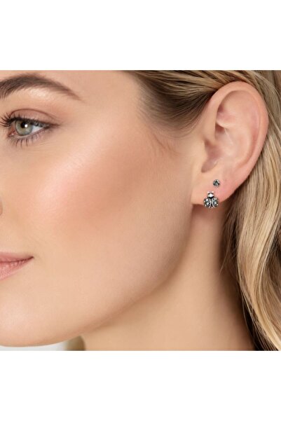 idei Women's stud earrings Top Bottom Set made of metal alloy with crystals, ...