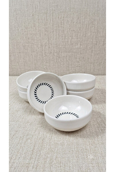 Tezyinat Wood Palmiye 8 cm Set of 6 Porcelain Breakfast Presentation-Snack Bowls