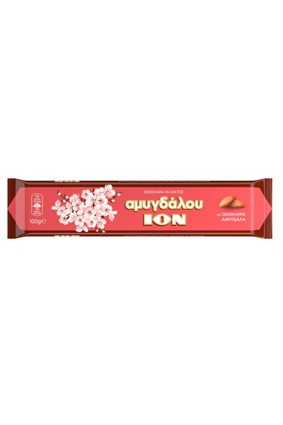 Ion ΙΟΝ ΣΟΚΟΛΑΤΑ ΓΑΛΑΚΤΟΣ ΑΜΥΓΔΑΛΟΥ 100gr. - (2210) (NEW PACK)