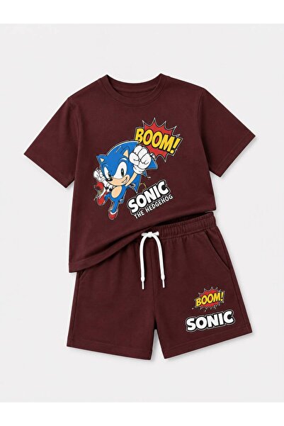 YİGİT BUTİK Boys Printed Short Sleeve T-Shirt and Shorts Set