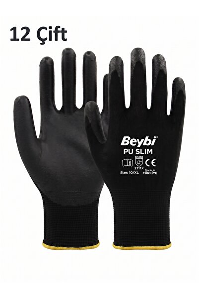 Beybi PU Slim İş Eldiveni 12'Li