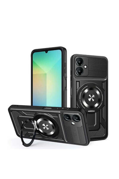 OEM Θήκη με δαχτυλίδι συμβατή με Xiaomi 15, Αντικραδασμική, TPU, ABS, Μαύρο -...