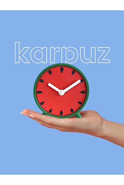 Decolera Fruitime Karpuz Meyve Desenli Masa Saati - Ev Dekorasyon