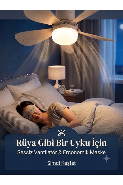 VELLİNE LED Işıklı Tavan Vantilatörü 6 Kanatlı Uzaktan Kumandalı Sessiz Fan T...