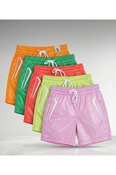 FORE SPORT Women's 5-Pack Colorful Swim Shorts Set