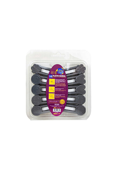 Decobella 10 Plastic Pegs - Black