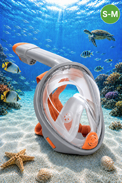 BERMUDA Fullface Maske Snorkel Set - Dalış Maskesi - Tam Yüz Maske - Fullface...