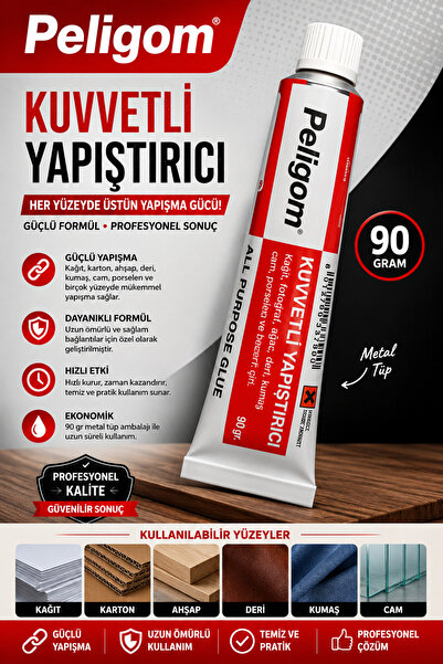 ANI OFİS KIRTASİYE A K Kuvvetli Sıvı Yapıştırıcı 90 Gr Metal Tüp Çok Amaçlı G...