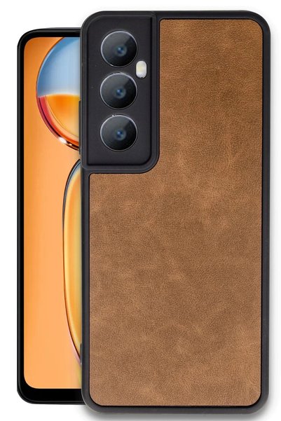 New Face Aconcept Realme C65 Case Aras Leather Cover (95424) - Tan