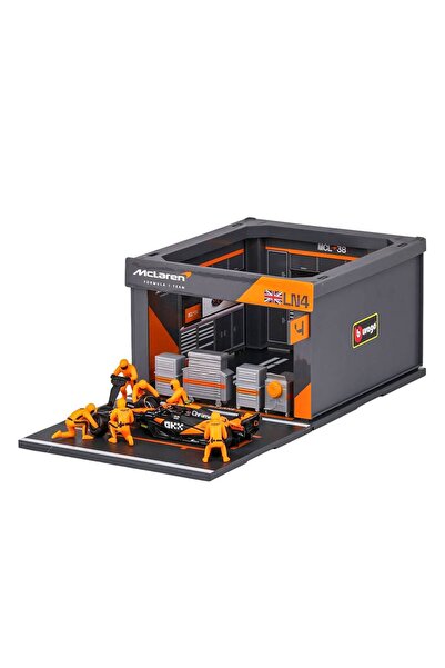BBURAGO Sigilat- McLaren F1 MCL38 Dioramă Pit Stop Norris Nr.4 Sezonul 2024- ...