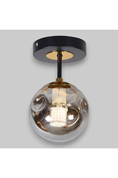OEM Plafonieră modernă Orbit Auriu/Negru 1xE27 (Glob de sticlă, 13x24cm, Stru...