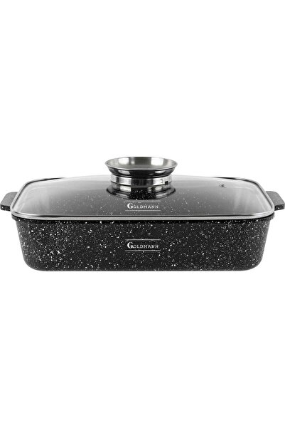 goldmann tava Roaster capac din sticla, 36x25x7.5cm, Interior din marmura,uti...