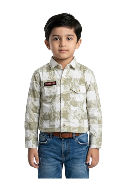 Babyqlo Boys Geometric Printed Shirt