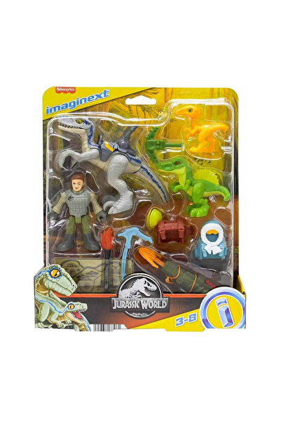 FISHER PRICE IMAGINEXT FIGURKI JURASSIC WORLD Owen Grady Blue + Spinosaurus