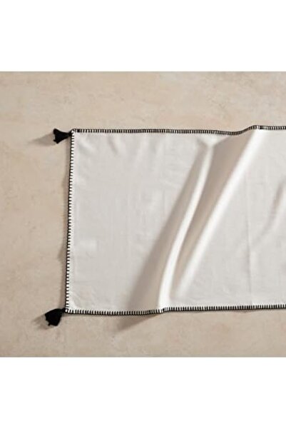 Yıldızan Albemo Oradea Tasseled Runner Black 45X145 cm 888483