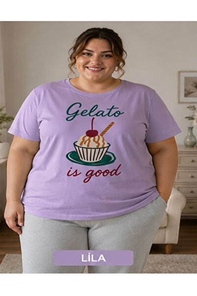 3S MODA تي شيرت نسائي كبير الحجم بطباعة رقمية من Basic Galeto