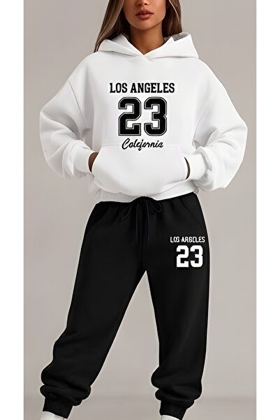EFFRENATU Oversized Hooded Sweatshirt Set - Face and All-Over Surface Print, ...