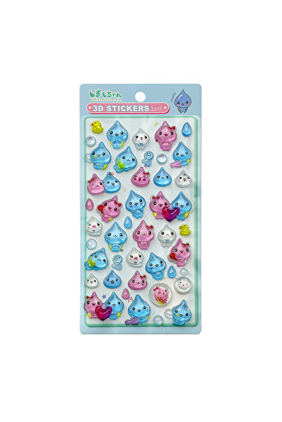 Choice1 04 3D Cartoon Droplet Stickers Kawaii Glitter Jelly Bonbon Stickers D...