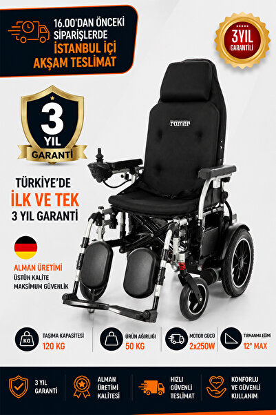 Römer R104 Pro Sırtı Yatarlı Uzaktan Kumandalı Akülü Tekerlekli Sandalye – Ka...