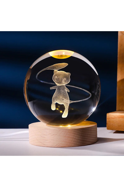 Choice11 كرة كريستال ثلاثية الأبعاد بوكيمون من بانداي، 6 سم، بتصميم بيكاتشو و...