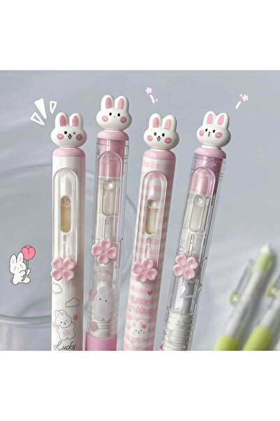 Choice3 4Pcs 4pcs Animals cute pink rabbit Style Neutral Gel Pens, Creative T...