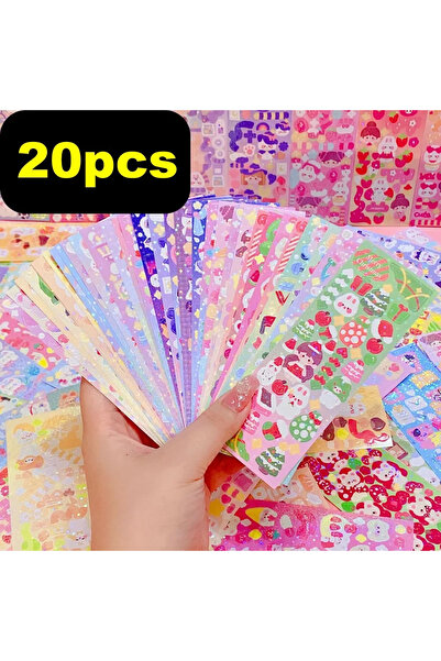choice2 20pcs Cute Aesthetic Kawaii Decorative Stickers for Kids Above 6 Scra...