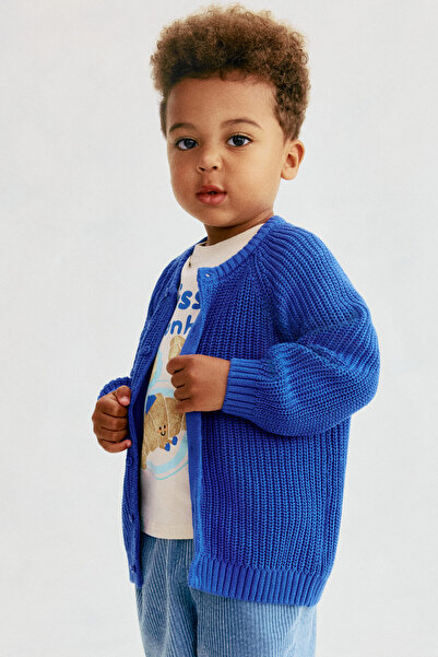 H&M Pamuklu Lastik Örgülü Hırka