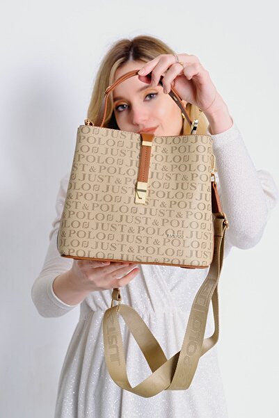 Just Polo Elegant Mink Hand and Shoulder Bag