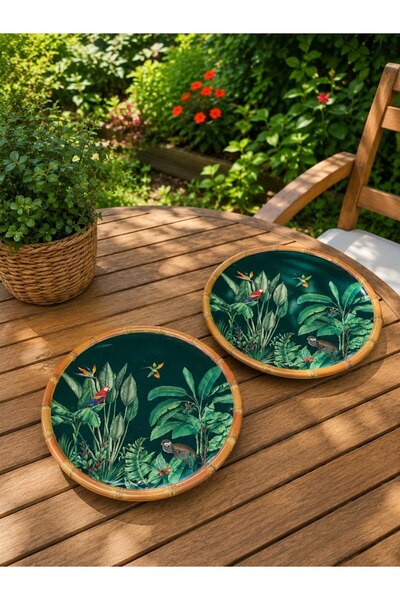 Easy Life Collection's Zanzibar Melamin 2 li Servis Tabağı 28 cm