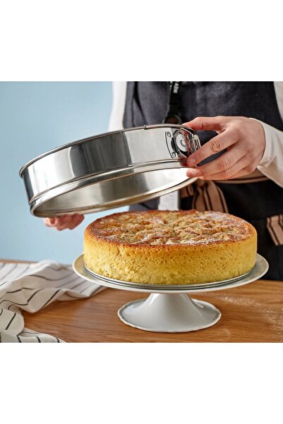 IKEA Round Clamshell Cake Mold Diameter 26 cm Stainless Steel Cake Baking Dis...