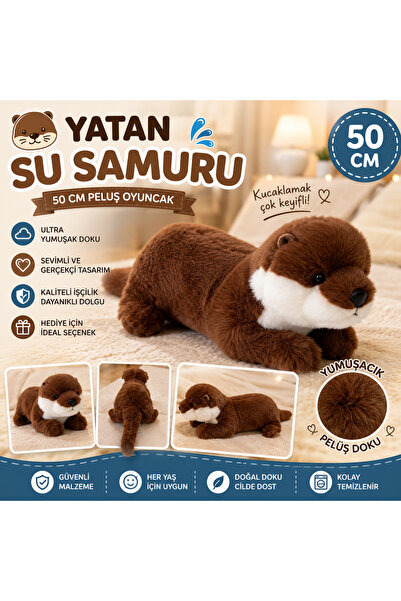 TRUST STORE Toy Plush 50 cm Lying Otter Ultra Soft Cute Otter Plush Toy